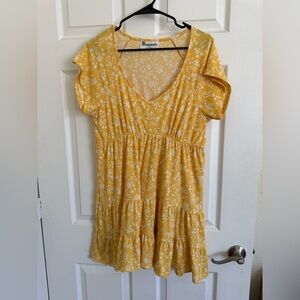 No Boundaries Yellow and White Floral Dress
